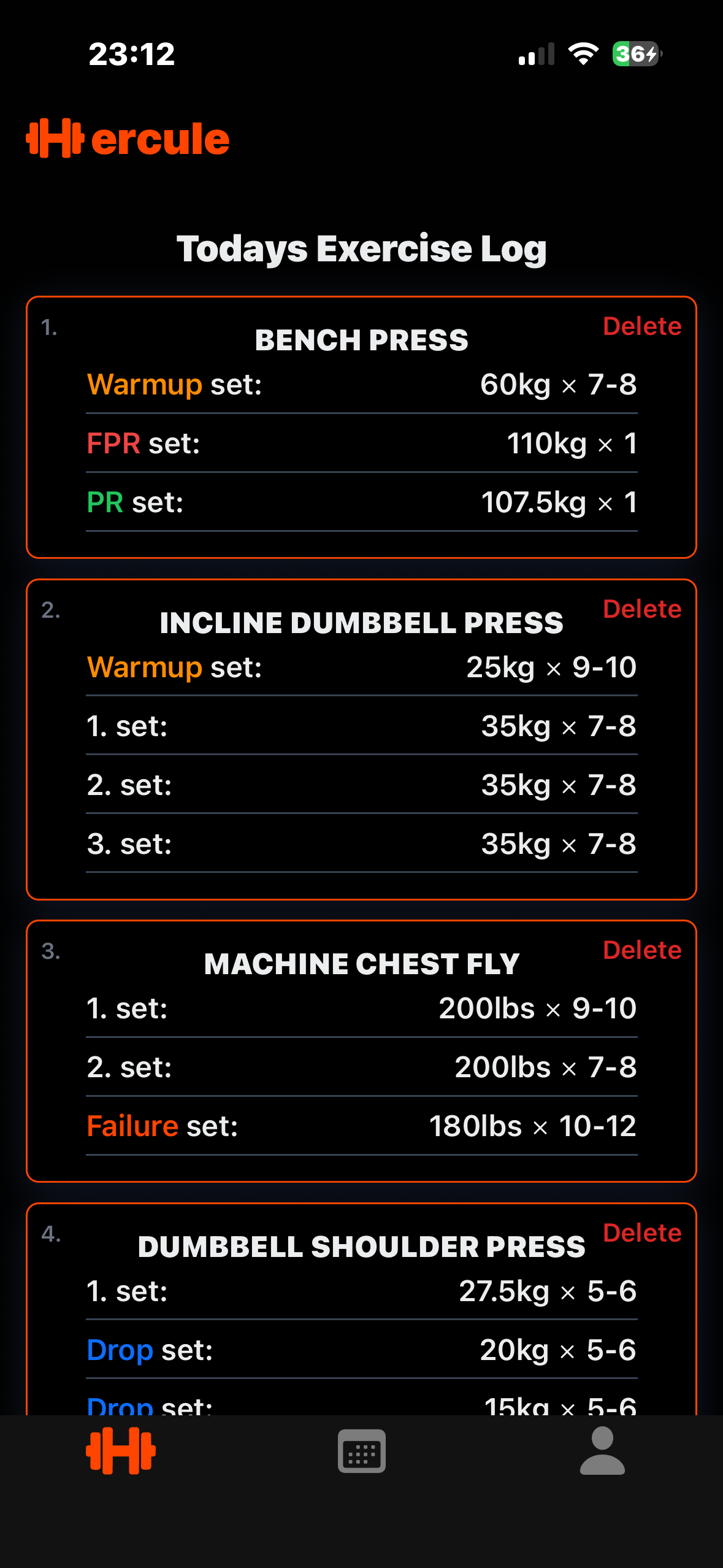 Hercule Today Log View